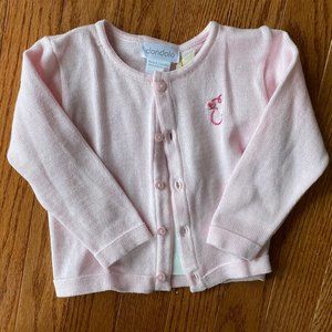 Dondolo Sweet Baby Pink Sweater Monogrammed " E"